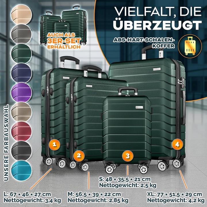 Actual product image Tillvex 4-teiliges Reisekoffer-Set mit Kofferzubehör