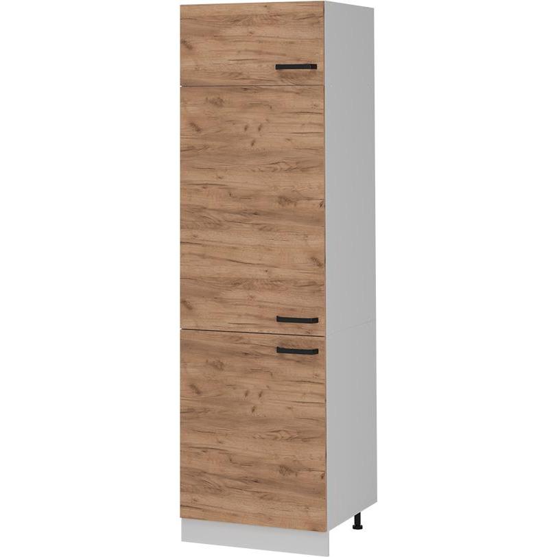 Vicco, Regal, Kühlumbauschrank R-Line, Goldkraft Eiche/Weiss, 60 cm