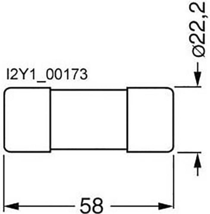 Produktbild Siemens SITORZylindersicherungseinsatz 63 A aR Un AC Un DC (63 A)