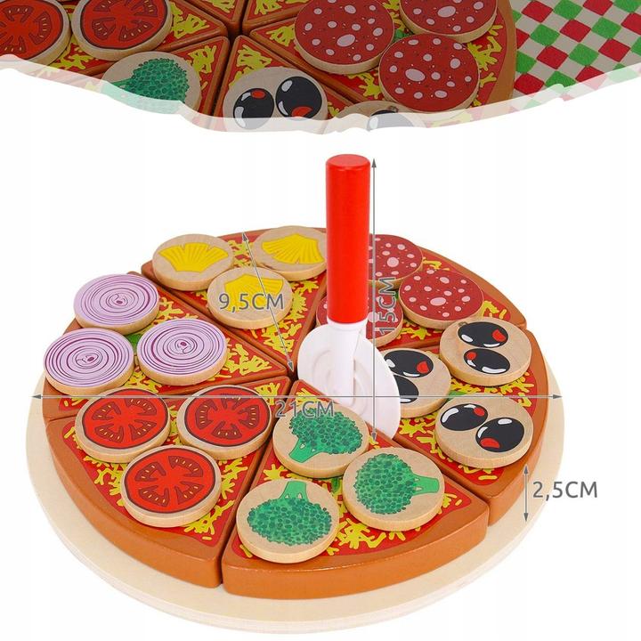 Actual product image Kruzzel Pizza set with Velcro fastener