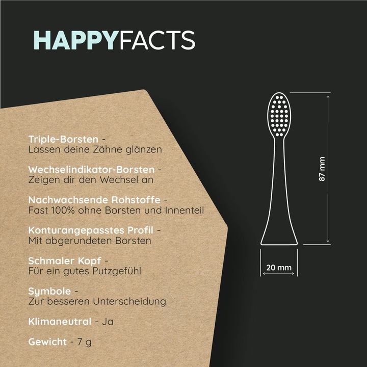 Produktbild happybrush Aufsteckbürsten (3 x)