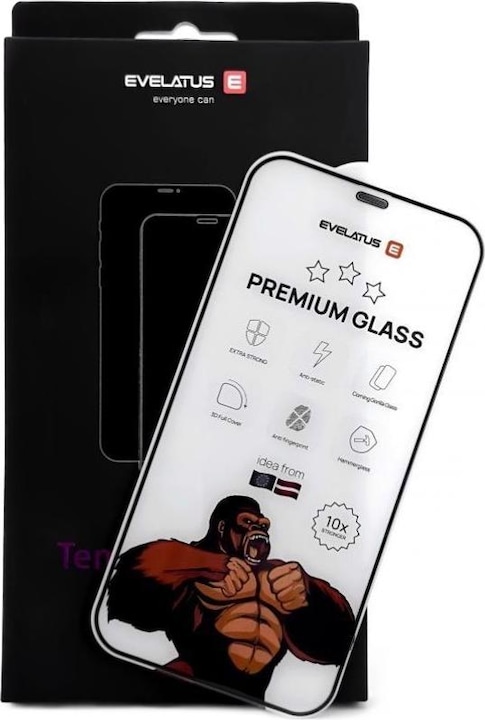 Produktbild Evelatus iPhone 14/13/13Pro 6.1 Corning Gorilla Glass Anti-Static (1 Stück, Apple iPhone 14, Xiaomi Redmi Note 13 Pro+)