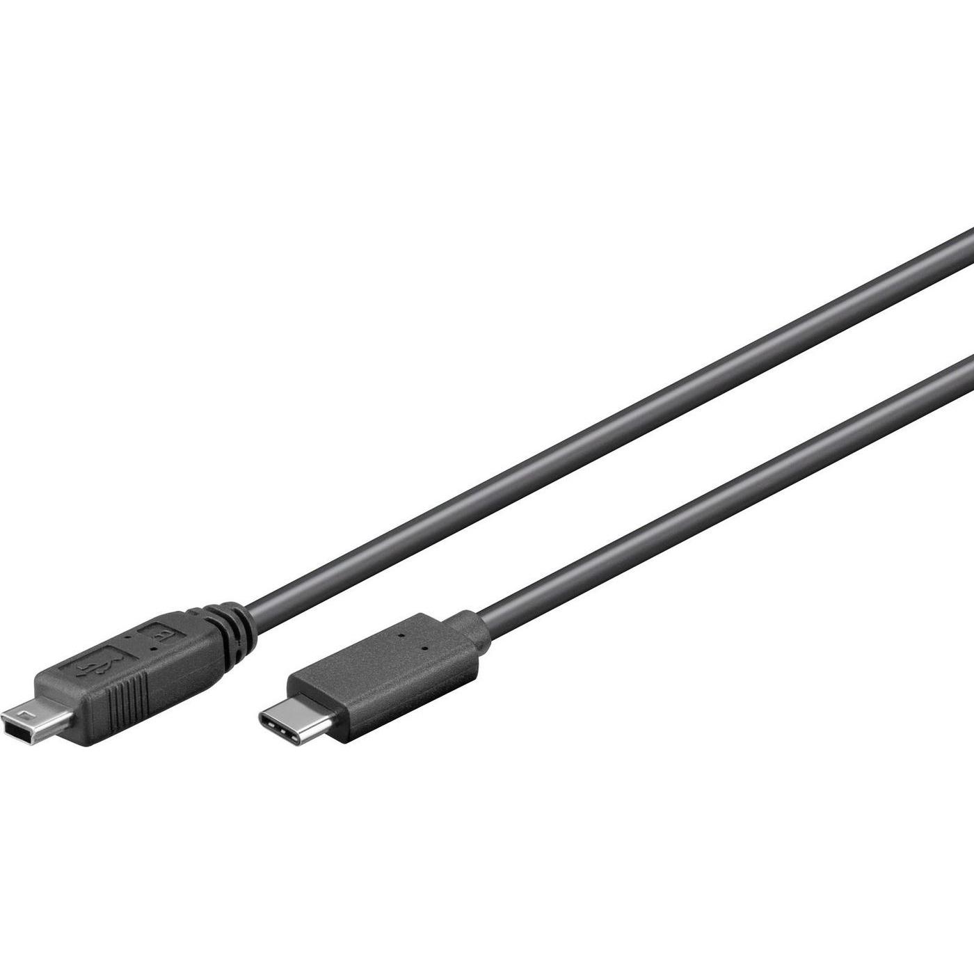 MicroConnect USB3.1CMB505 0.5m USB C Mini-USB B Schwarz USB Kabel (0.50 m, USB 3.2 Gen 1), USB Kabel