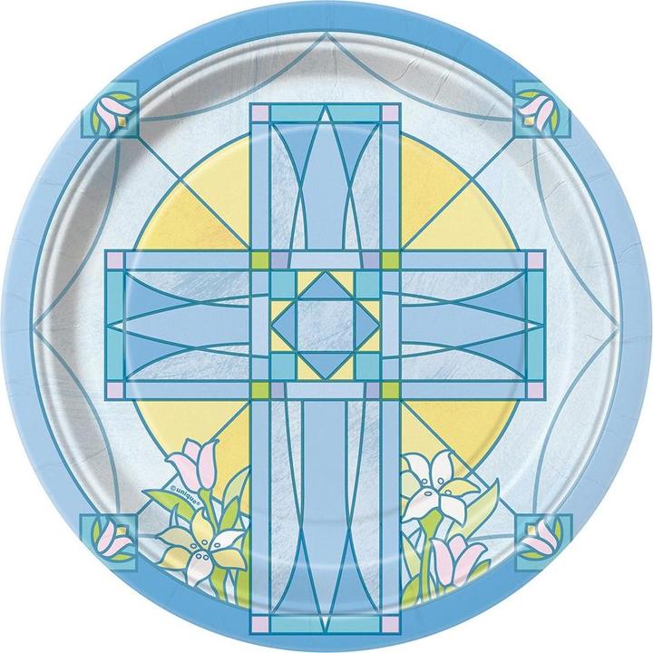 Produktbild Unique Party Heiliges Kreuz Dessertteller (Packung mit 8 Stück) (8 x)