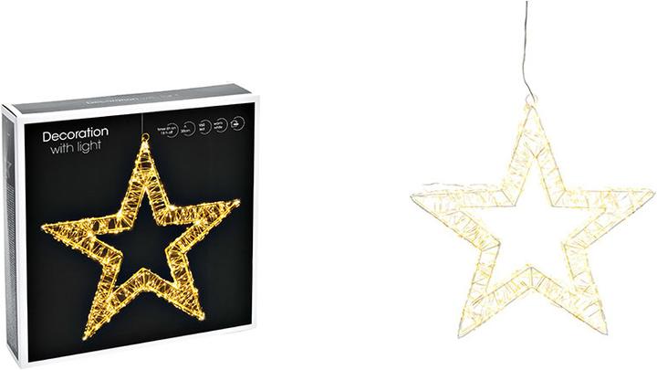 G. Wurm Light star 960 LED warm white with timer 6/18, IP44 adapter made of plastic white (W/H/D) 38x38x8cm (0.38 m)