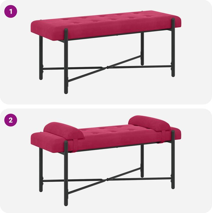 Produktbild vidaXL Samtbank (40 cm)
