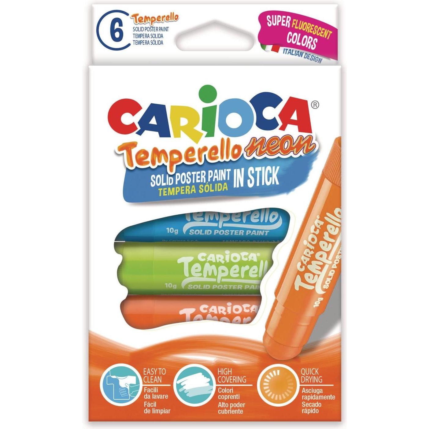 Carioca, Künstlerfarbe + Bastelfarbe, Posterfarbe Temperello (Mehrfarbig)
