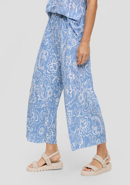 Actual product image S.Oliver Hose Plissierte Wide-Leg-Hose mit Elastikbund (46)