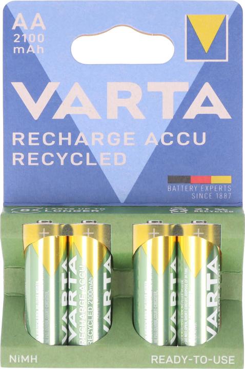 Productafbeelding Varta Herladen Accu Gerecycleerd (4 Pcs., AA, 2100 mAh)