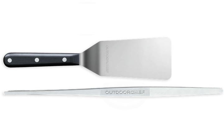 Produktbild Outdoorchef 2er Set Plancha Besteckset Spachtel und Grillpinzette