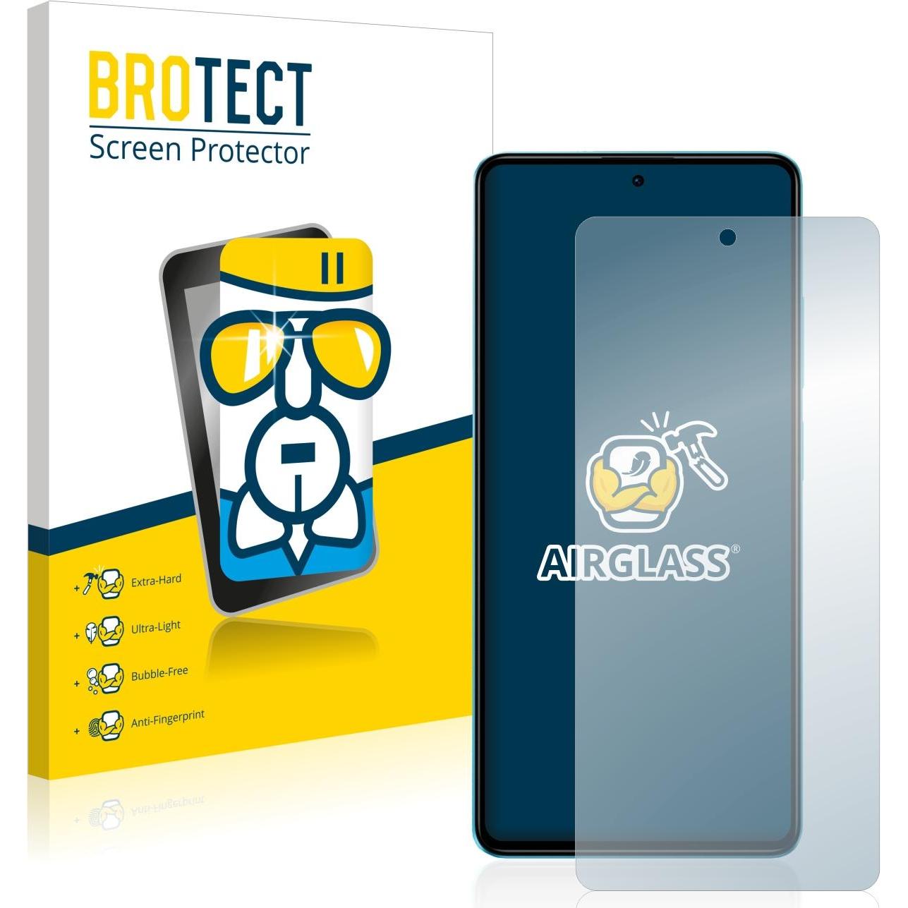 BROTECT AirGlass Panzerglasfolie (1 Stück, Xiaomi Poco X5 Pro), Smartphone Schutzfolie, Transparent