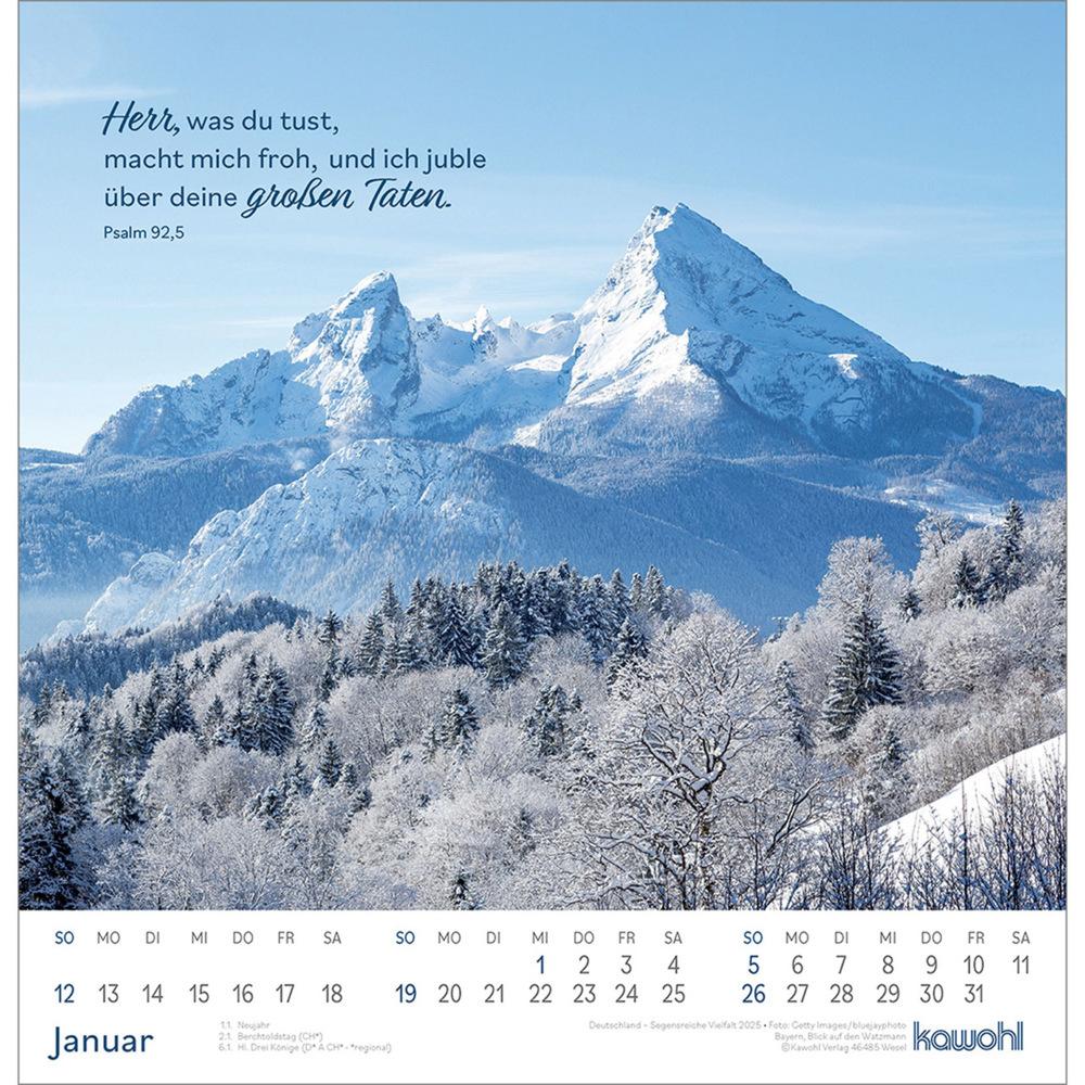 Thumbnail - Kawohl, Kalender, Deutschland - Segensreiche Vielfalt 202 (30 x 31 cm, Harter Einband, Deutsch)