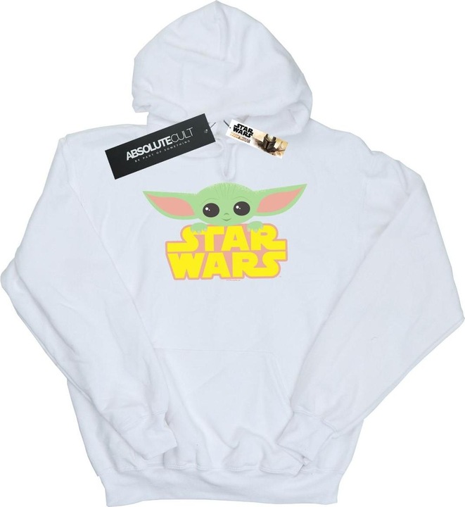 Immagine prodotto Star Wars The Mandalorian The Child And Logo Felpa con Cappuccio Ragazzi (152, 158)