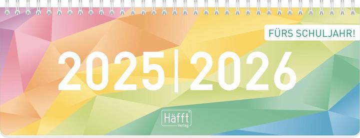 Häfft® Verlag Tischquerkalender Rainbow 2025/2026 (Hardcover, German)