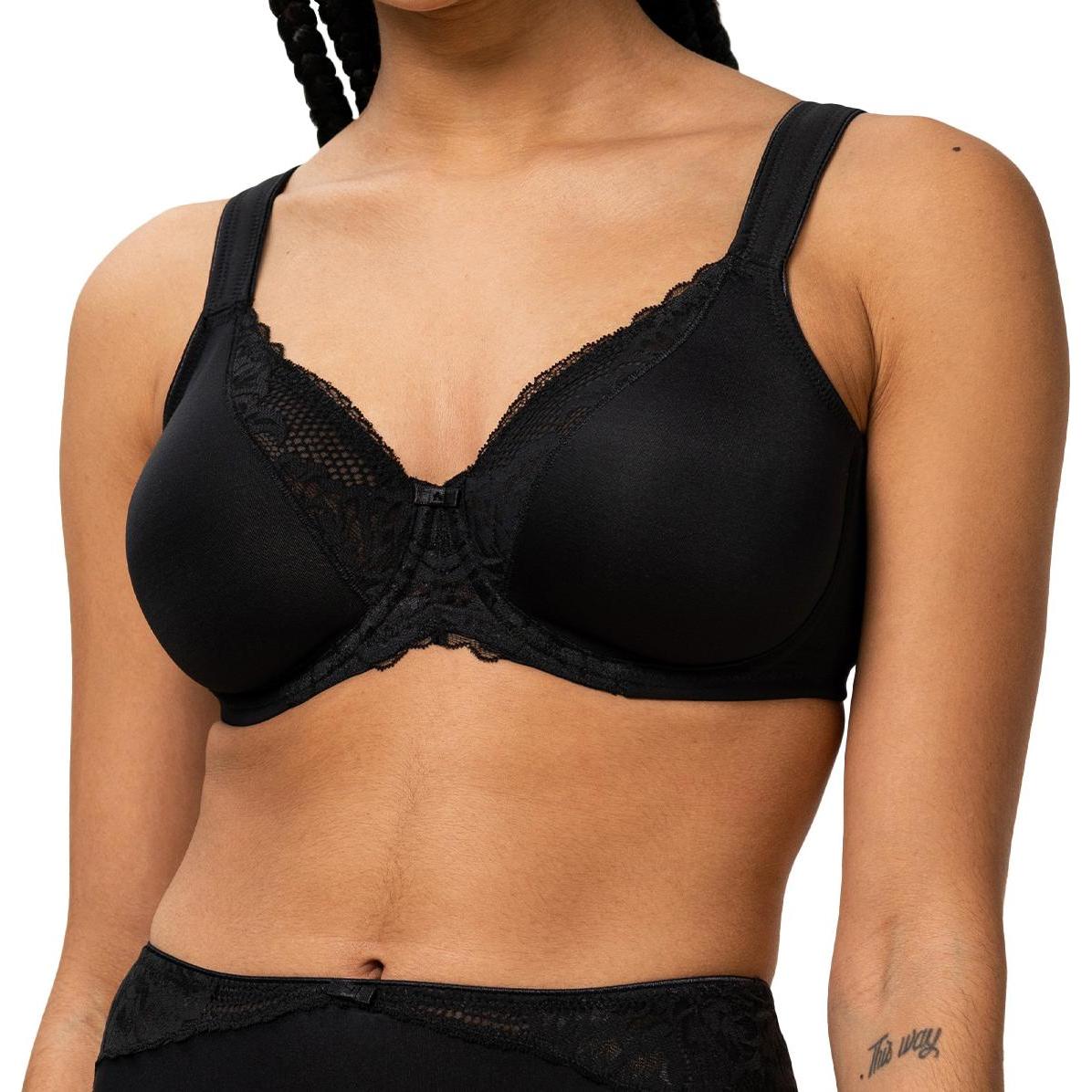 Triumph, BH, Modern Lace + Cotton W Bügel-BH, Schwarz, (100 E, Einzelpack)