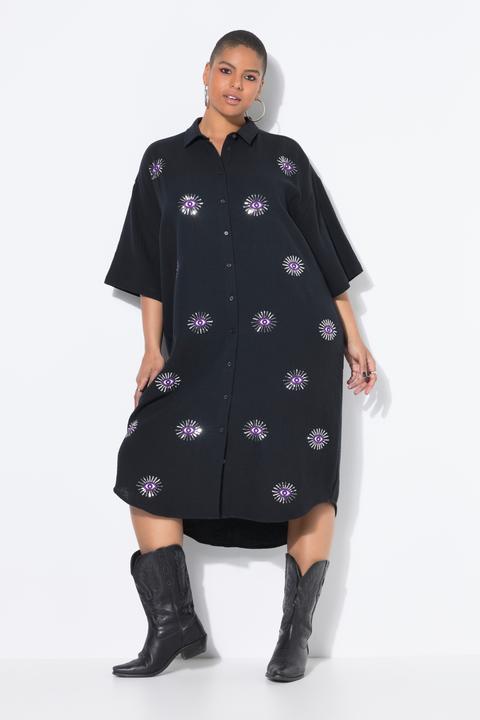 Produktbild Studio Untold Midikleid, oversized, Musselin, Augen-Stickerei (46, 48)