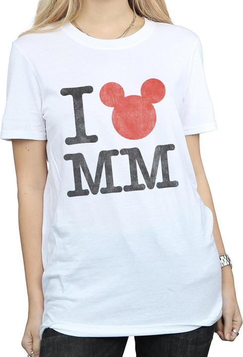 Immagine prodotto Disney Mickey Mouse I Love Mickey Maglietta Ampia Donna (S)