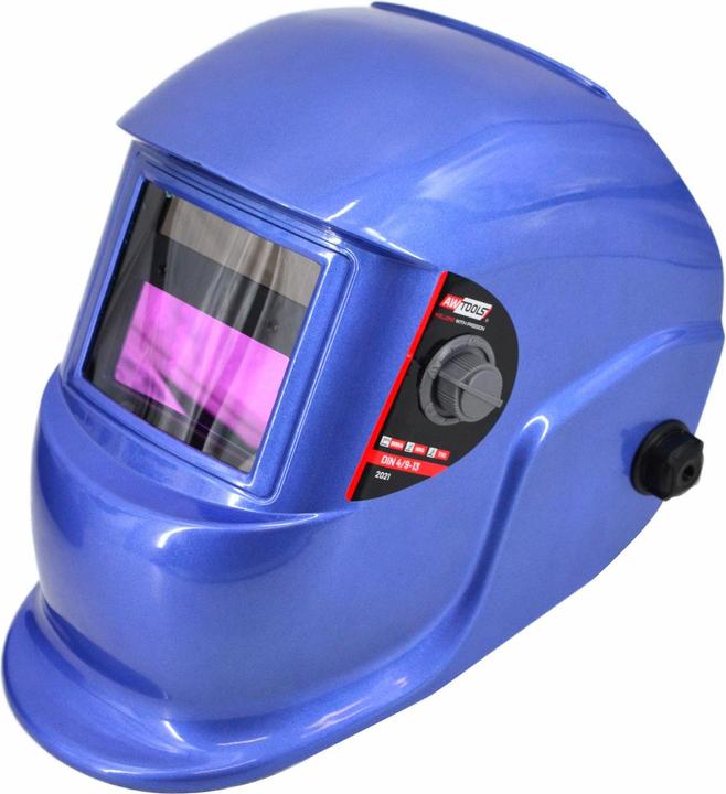Actual product image Awtools Przyłbica Spawalnicza Samościemniająca Lyg-8 Niebieska Din 9-13 Podwójnie Lakierowana