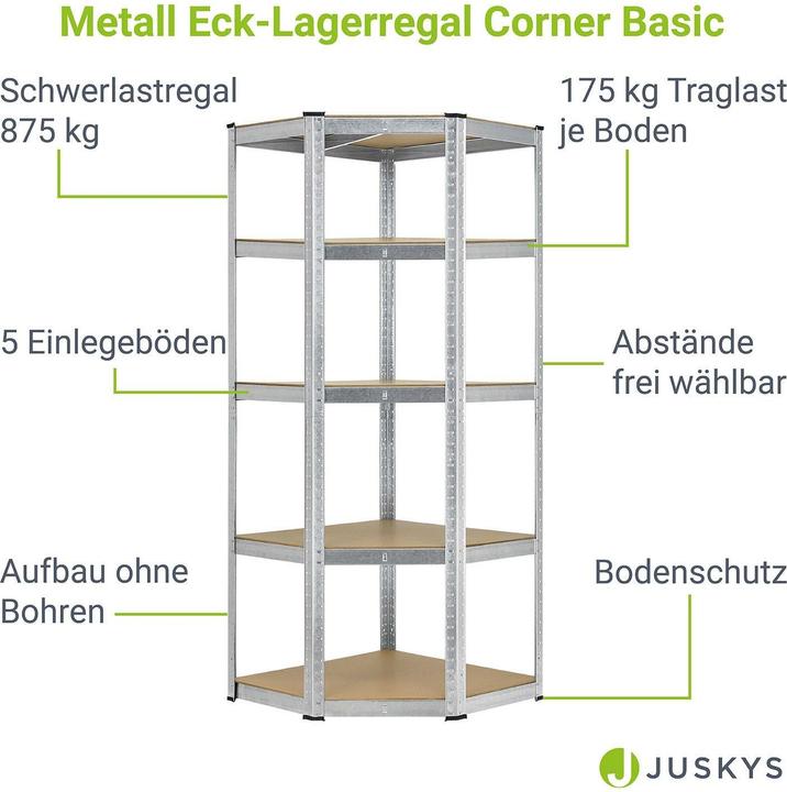 Produktbild Juskys Eckregal