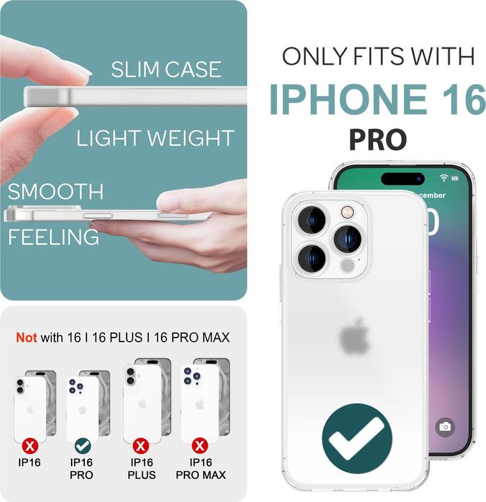 Actual product image Nalia Extremely Thin 0.3mm Matt Hardcase (Apple iPhone 16 Pro)