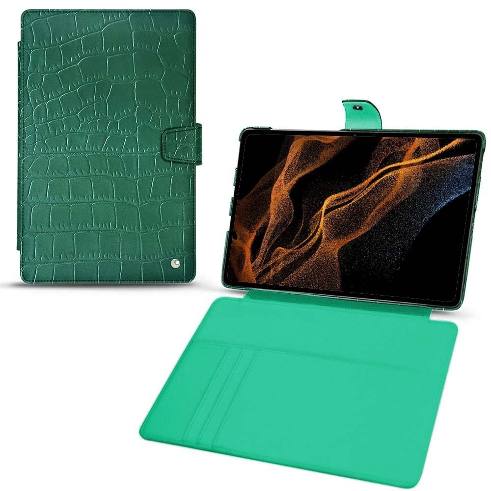 Thumbnail - Noreve Lederschutzhülle Wallet (Galaxy Tab S8+), Tablet Hülle, Grün