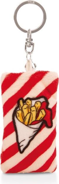 Actual product image Magni NICI Schlüsselanhänger Mini Plüschkissen Erstmal Pommes mit Glöckchen 8cm