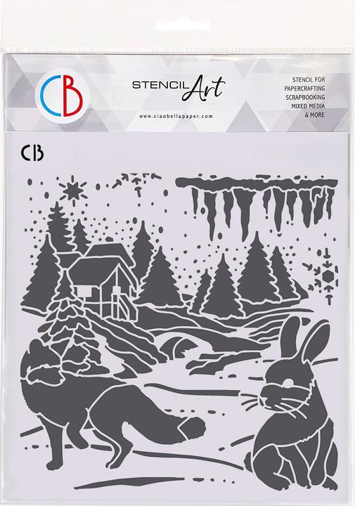 Produktbild Ciao Bella Schablone "Nordic landscape", 24 x 22 cm