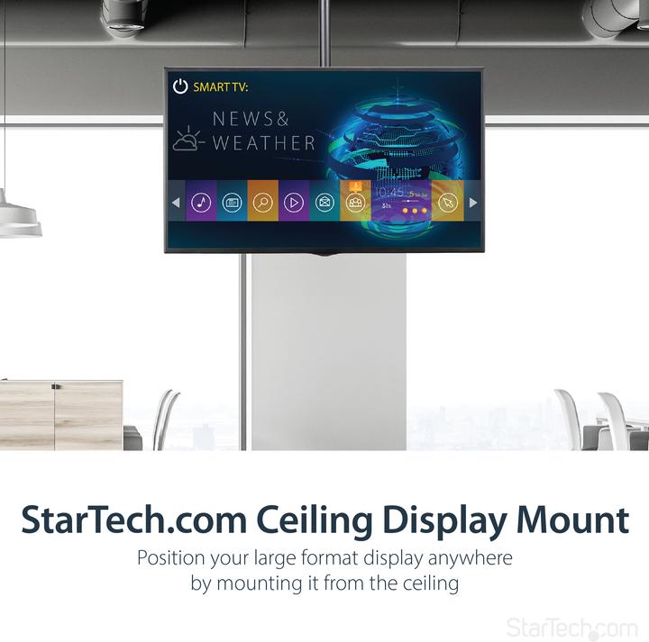 Image du produit StarTech TV Mount Ceiling Long Pole (Plafond, 50 kg, 32" - 75")