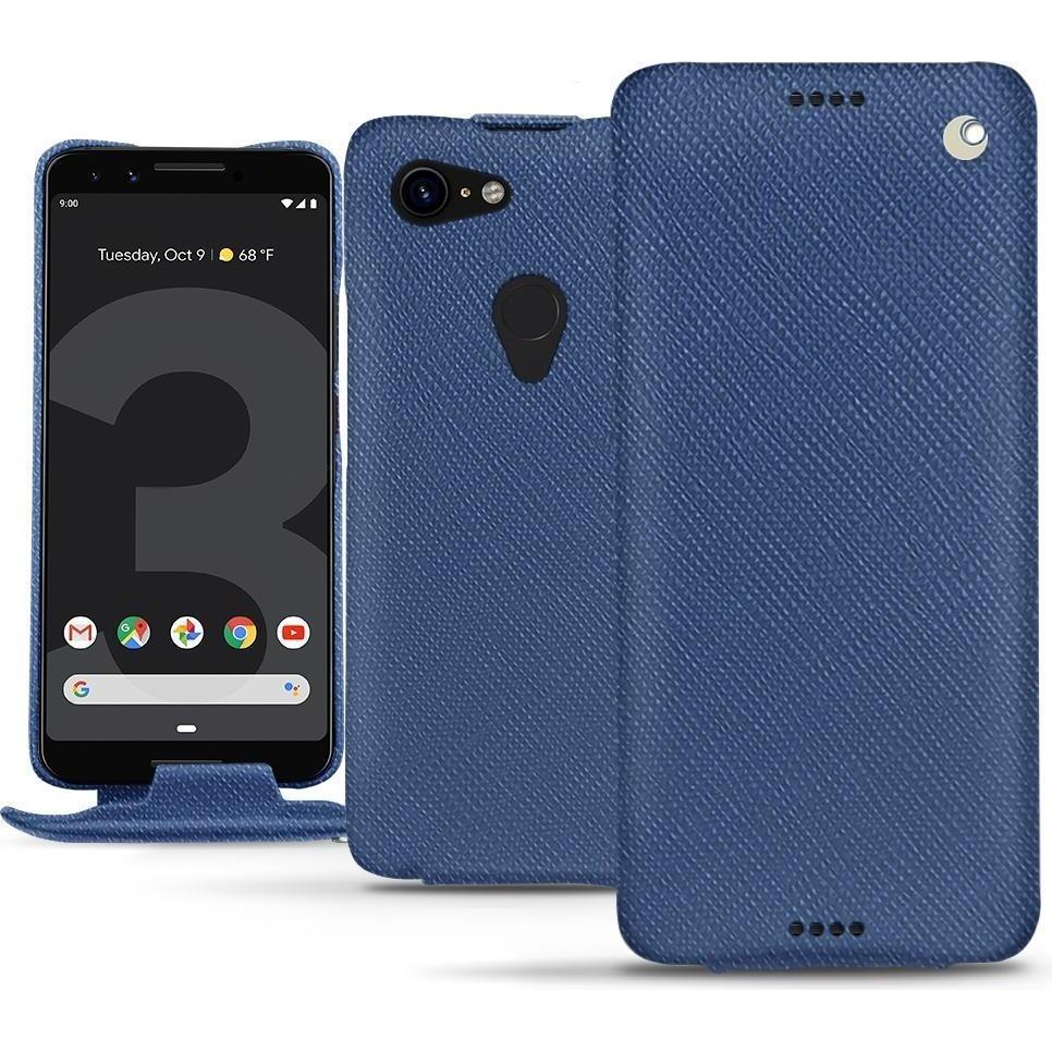 Noreve Lederschutzhülle vertikal (Google Pixel 3), Smartphone Hülle, Blau