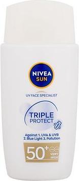 Actual product image NIVEA Sun Triple Protect Ultra-Light Hydrating Fluid (Sun cream face, SPF 50+, 40 ml)