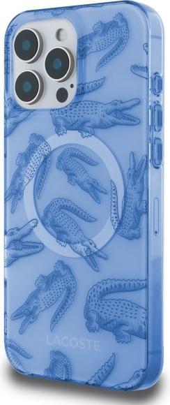 Actual product image Lacoste LCHMP16XUOCB iPhone 16 Pro Max 6.9" light blue hardcase IML Croc MagSafe (Apple iPhone 16 Pro Max)