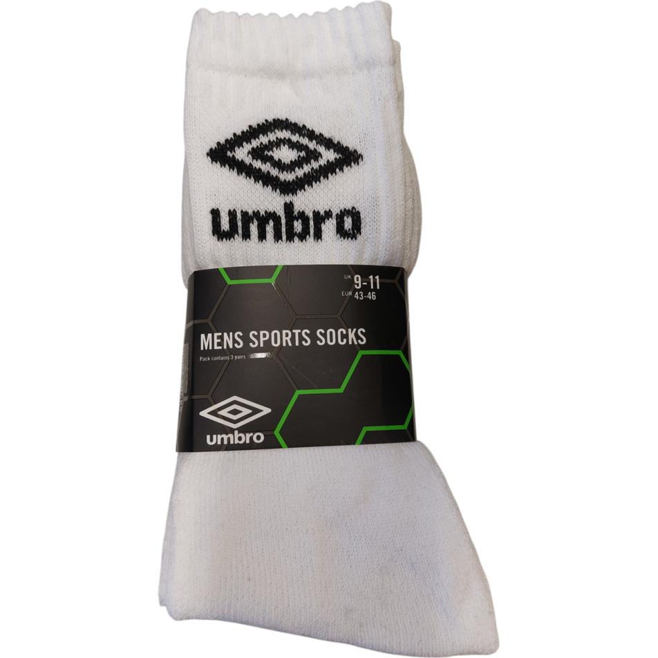 Umbro, Sportsocken, Sportsocken 3-er Pack (43 - 46), Weiss