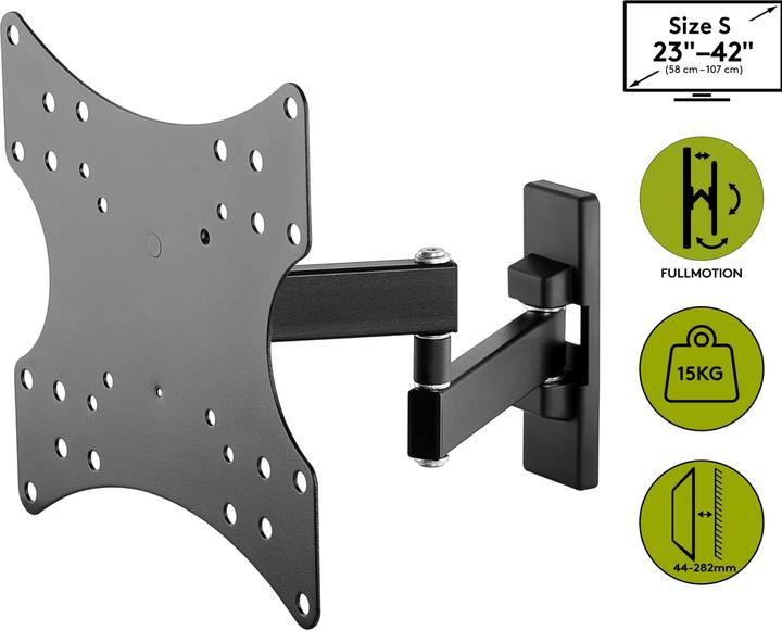Productafbeelding Goobay Basic Fullmotion S (Muur, 42", 15 kg)