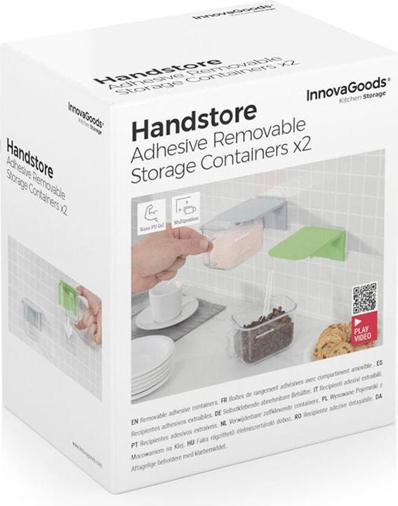 Actual product image InnovaGoods 2x self-adhesive kitchen container (0.42 l)