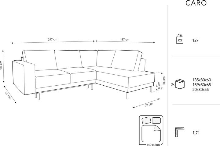 Produktbild Micadoni Caro (Ecksofa)