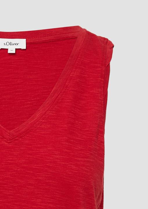 Actual product image S.Oliver T-Shirt Top mit Flammgarnstruktur und V-Ausschnitt (46)