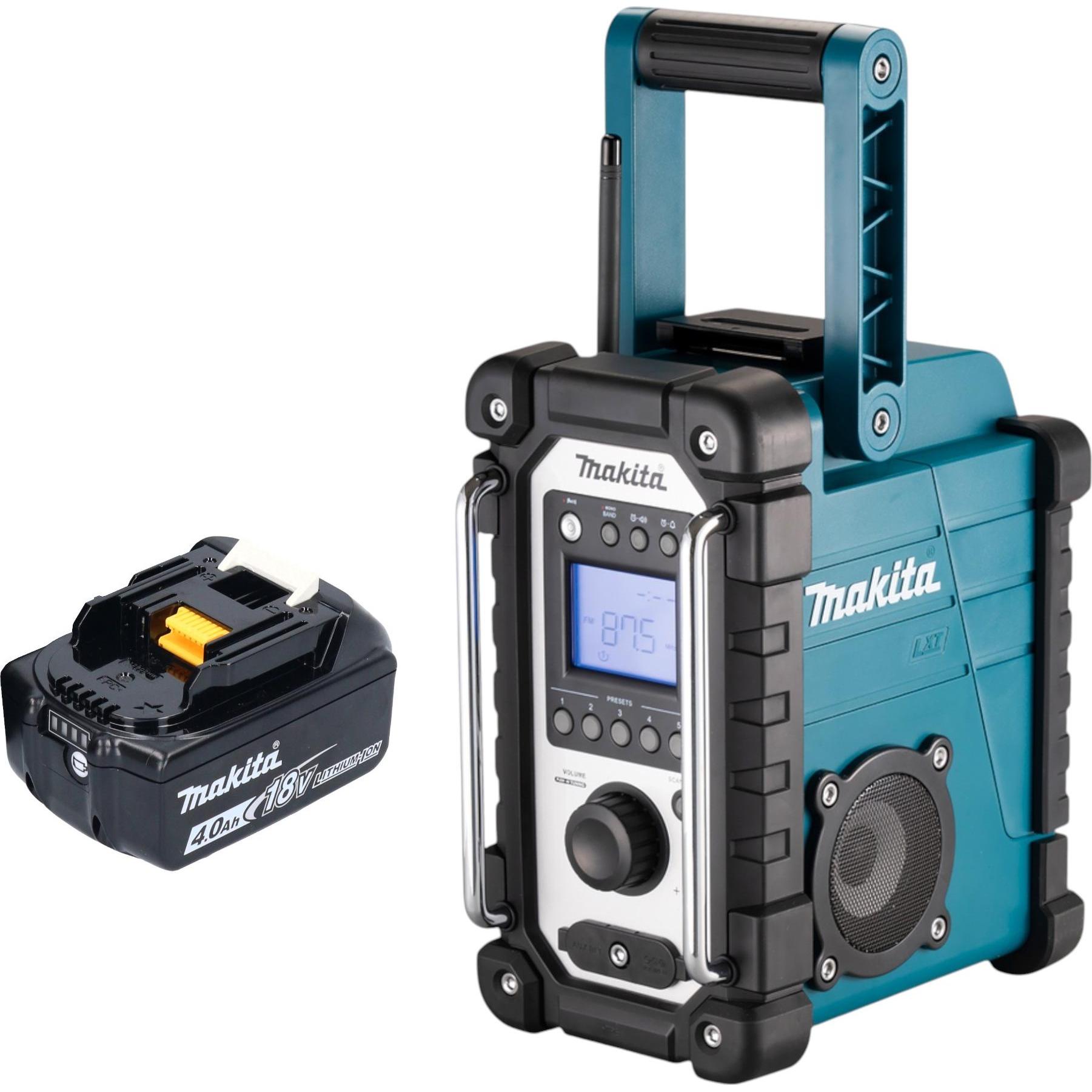 Makita DMR 116 M1 Radio da cantiere ricaricabile 14,4 - 18 V AM FM AUX + 1x batteria ricaricabile 4,0 Ah - (AM, FM), Radio