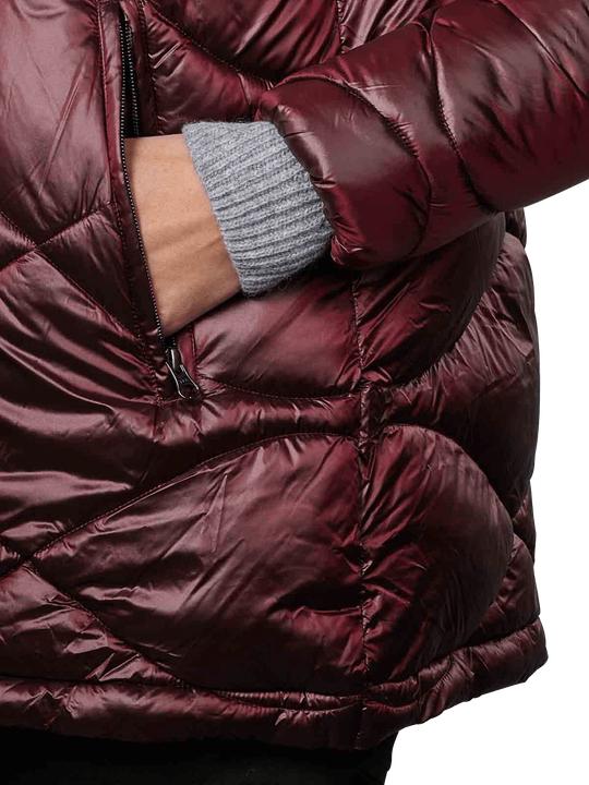 Actual product image Save the Duck Kimia Hooded Jacket Burgundy Black