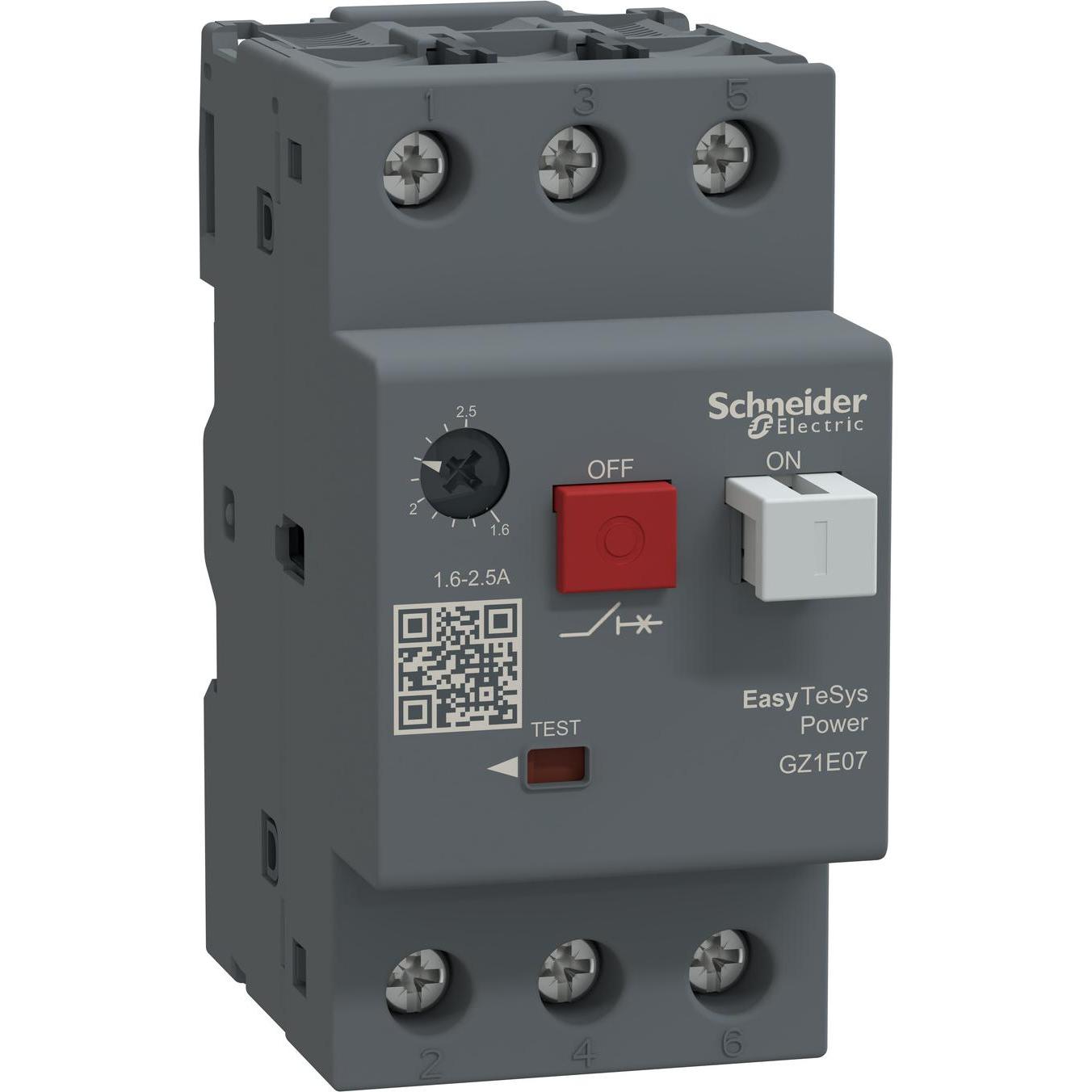No Name, Schutzschalter, Schneider Electric Wyłącznik silnikowy GZ1E napęd przyciskowy I=1 6-2 5A zaciski skrzynkowe GZ1...