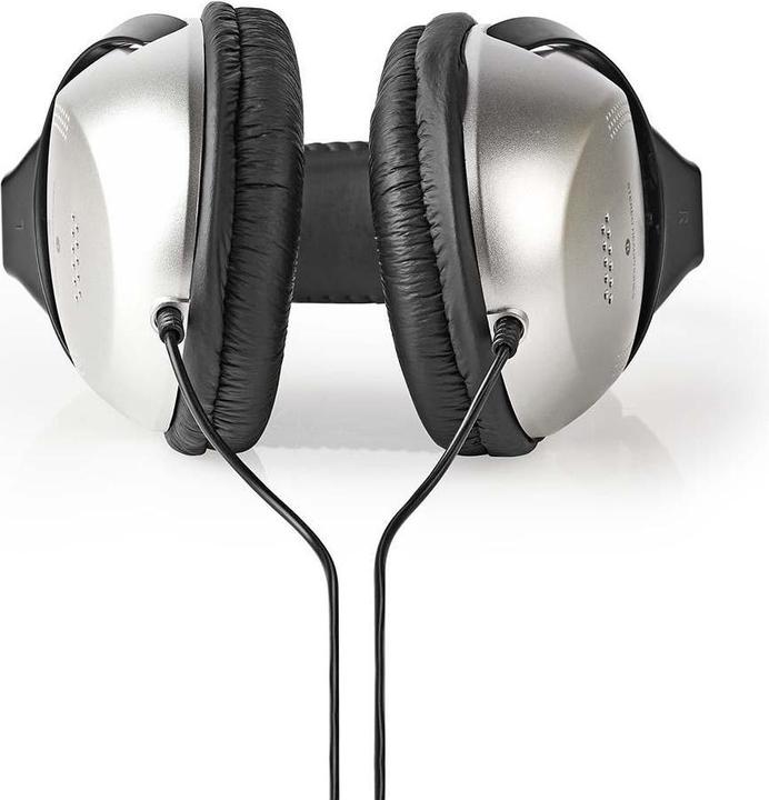 Actual product image Nedis Headphones with cable - Over-Ear - 6 m Round cable - HiFi - Ergonomic ear cups - Silver (Cable)