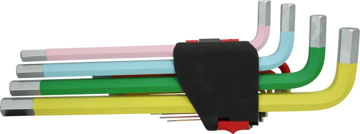 Actual product image KS Tools Offset wrench set extra long, hexagon socket, inch sizes, 14 parts