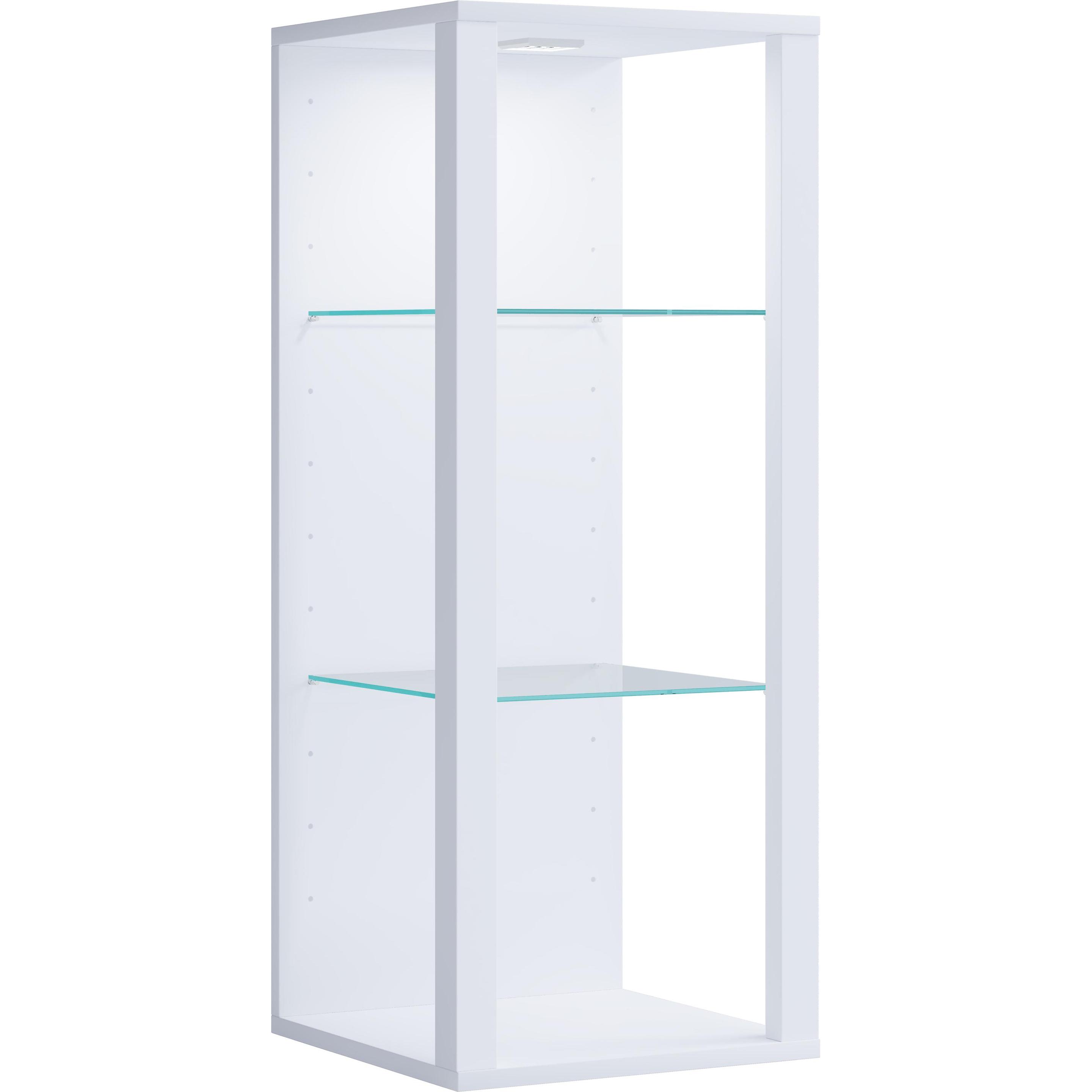 VCM, Vitrine + Buffetschrank, Glas Wandvitrine Wandregal Glasol MW (90 x 35 x 35 cm)