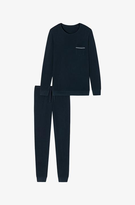 Produktbild Schiesser Pyjama "Fine Interlock" marine (54, XL)