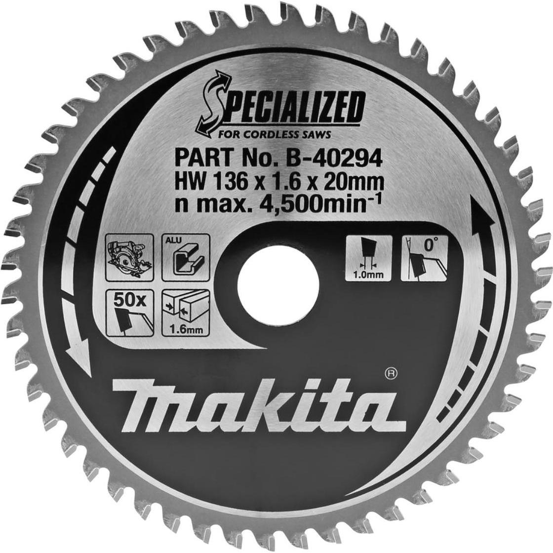 Makita, Sägeblatt, SPECIALIZED Sägeblatt 136/20 für Metall Akku-Trennsägen