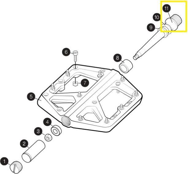 Crankbrothers Vervangingspedaalas Next Gen, links