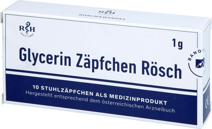 Produktbild Rösch & Handel Glycerinzäpfchen 1 g 10 Stk (10 Stück, 10 ml)