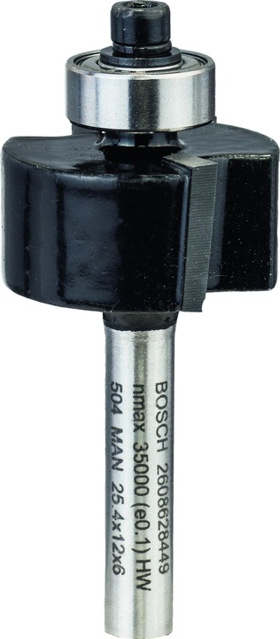 Produktbild Bosch Professional Zubehör Falzfräser, 6 mm, D1 25,4 mm, L 12,4 mm, G 54 mm