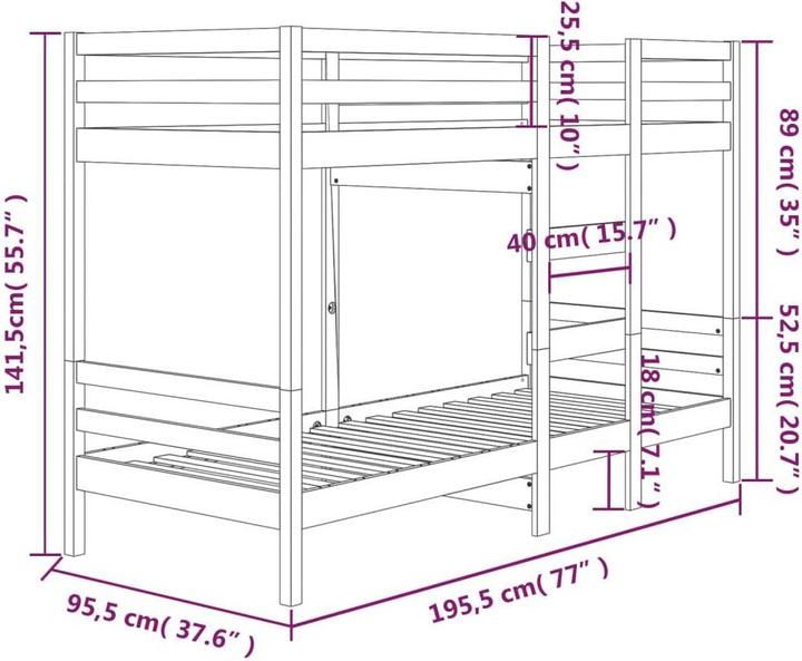 Produktbild vidaXL Frederik (90 x 190 cm)