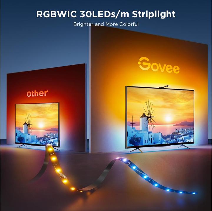 Actual product image Govee Envisual TV Backlight (Warm white, RGBIC, 360 cm, Indoor)