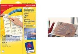 Actual product image Avery Universal labels J8567-25 Transparent 210 mm x 297 mm